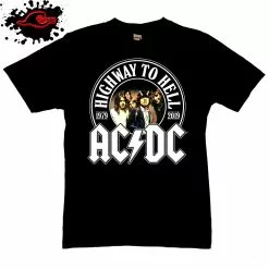 Gildan - Hammer AC/DC - Highway To Hell - Group Band T-Shirt