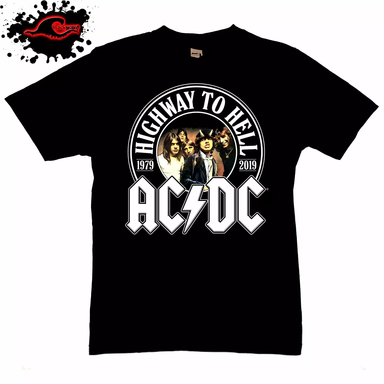 Gildan - Hammer AC/DC - Highway To Hell - Group Band T-Shirt