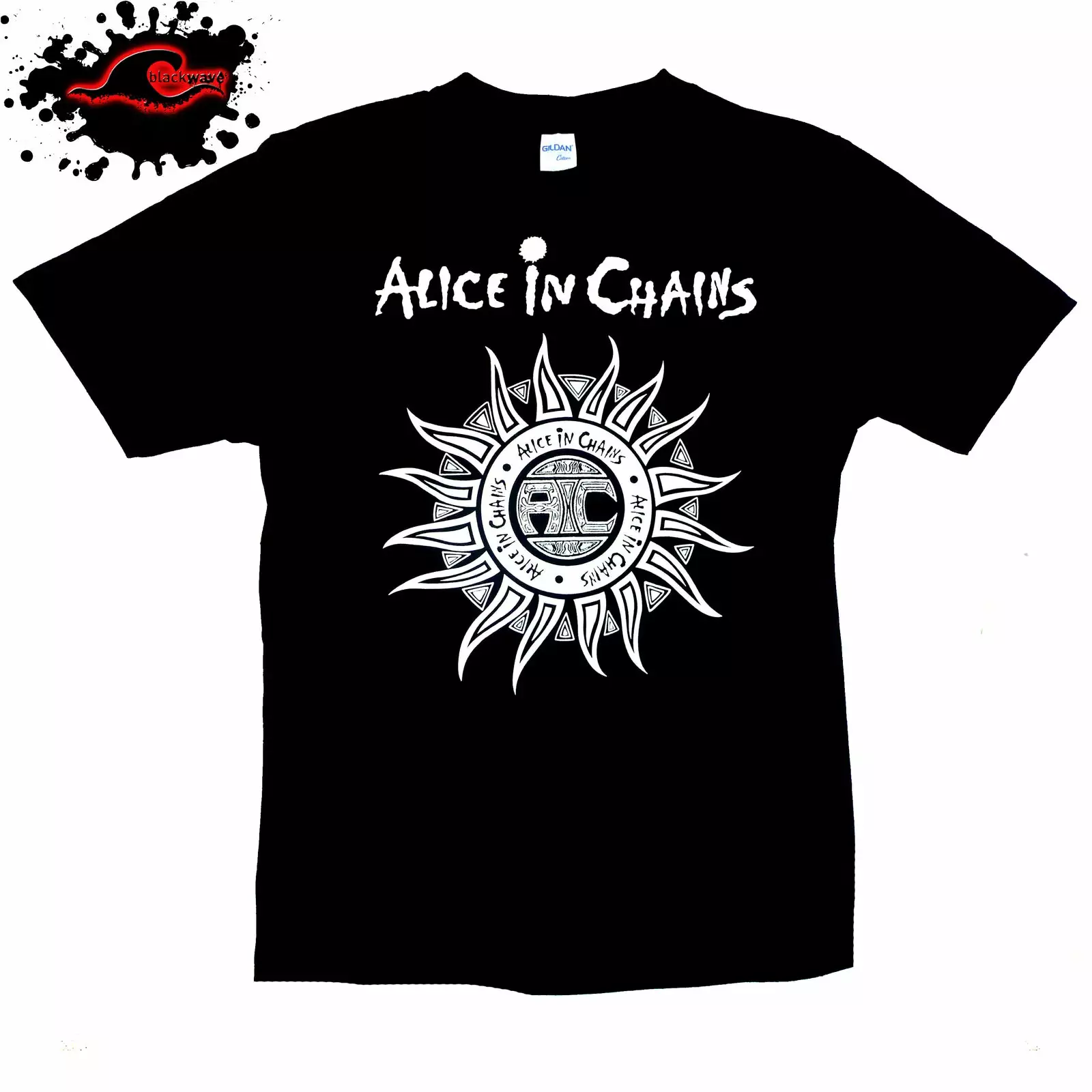 Gildan - Premium Alice In Chains - Classic Logo - Frayed-Cut Modified Singlet