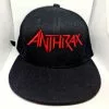 Caps Anthrax - Classic Red Logo - Black Double Snapback Cap