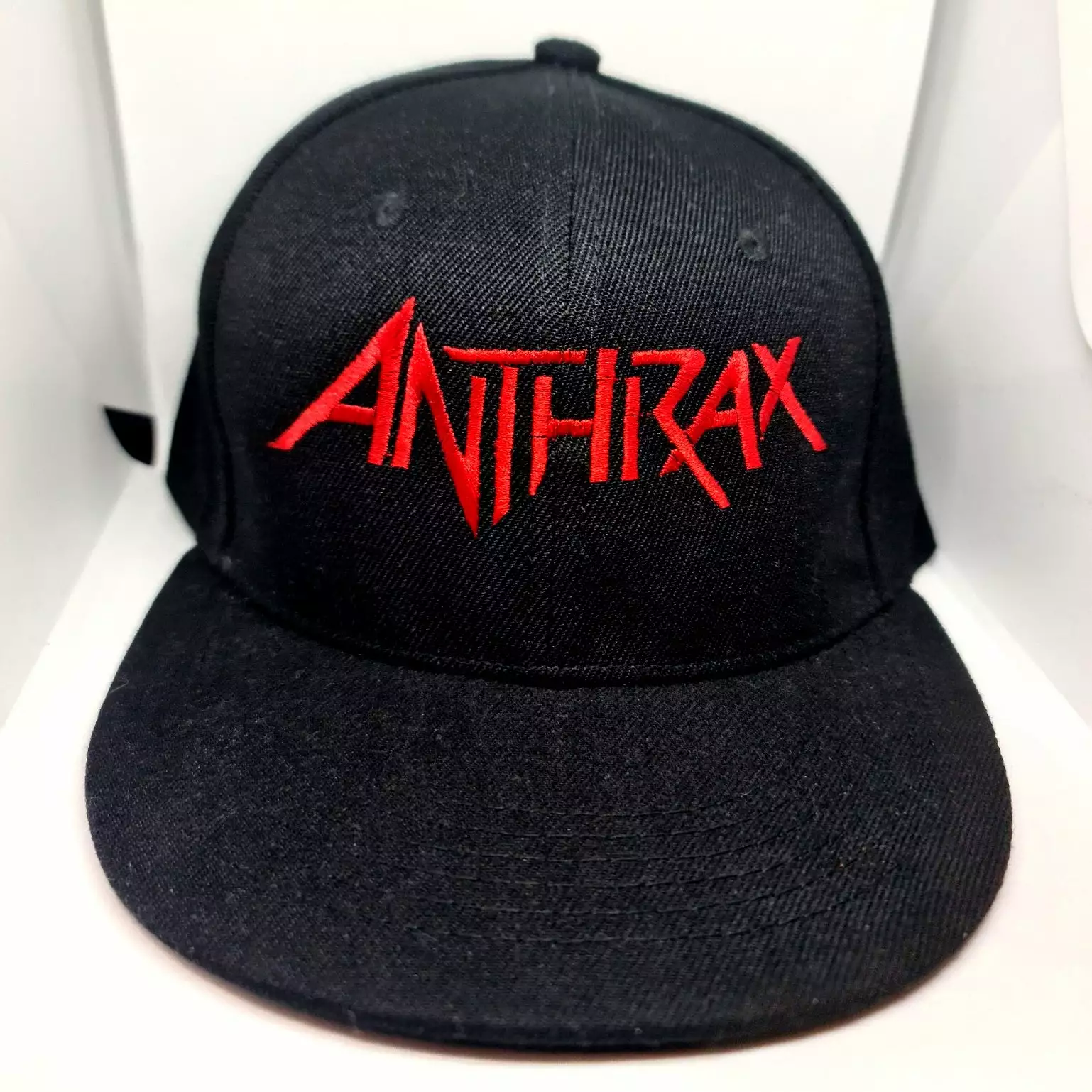 Caps Anthrax - Classic Red Logo - Black Double Snapback Cap