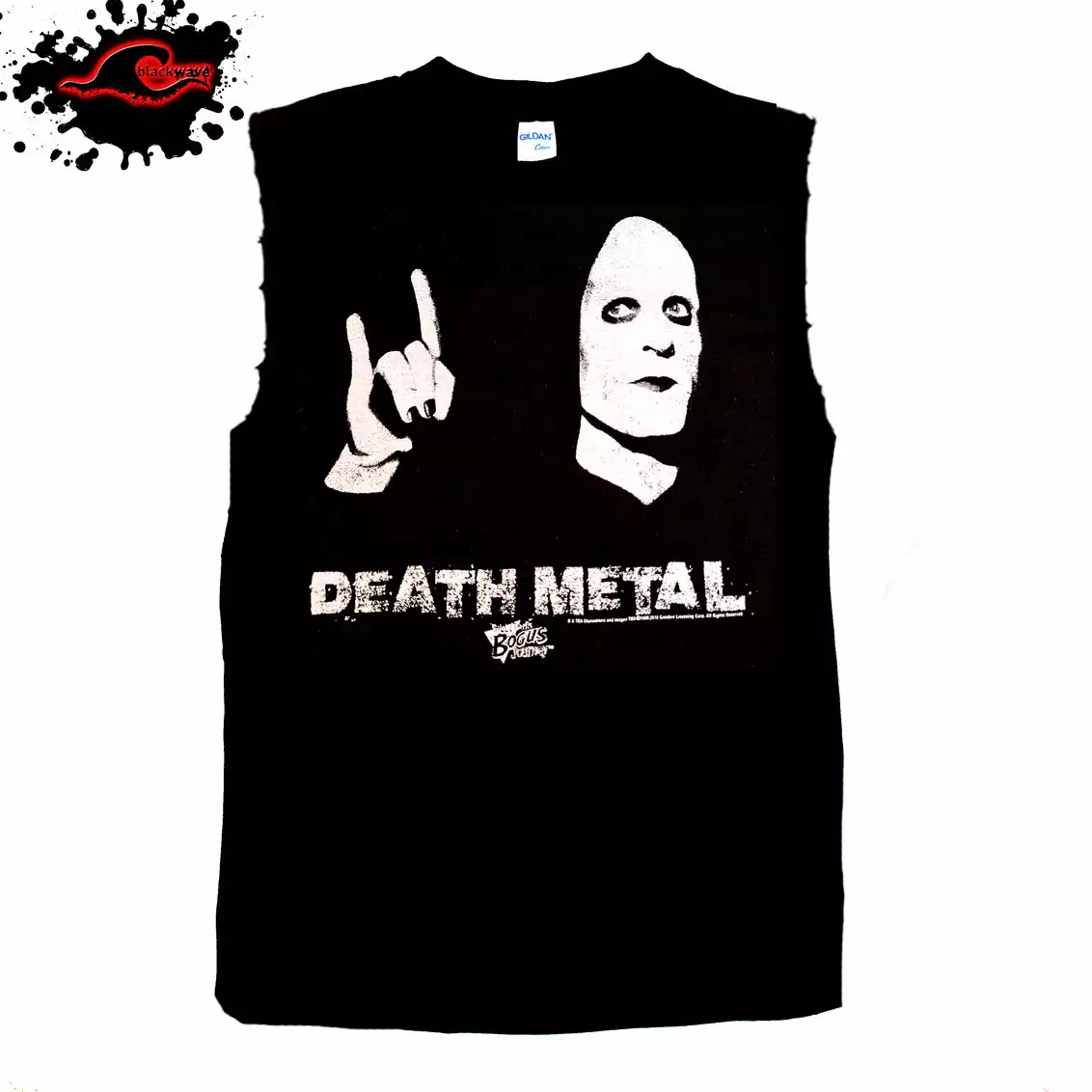 Gildan - Premium Bill And Ted's Excellent Adventure - Death Metal - Frayed-Cut Modified Singlet