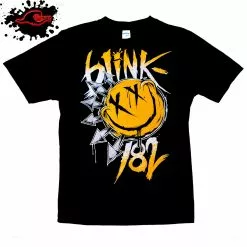 Gildan - Premium Blink 182 - Smiley Face - (Restocked) - Frayed-Cut Modified Singlet
