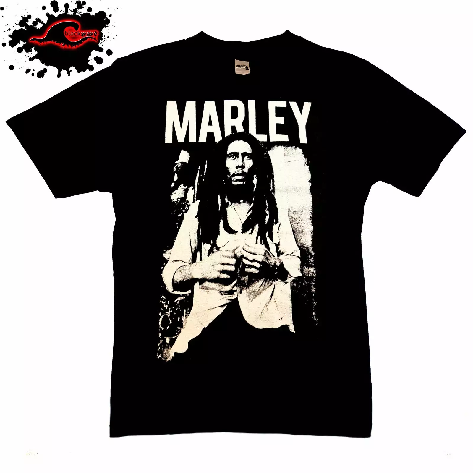 ZION Rootwear Bob Marley - Black & White - Official Licensed ZION Reggae Band T-Shirt In XXL & XXXL