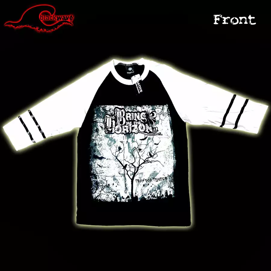 Negative - Raglan Bring Me The Horizon - Raglan Baseball Shirt - Image 2