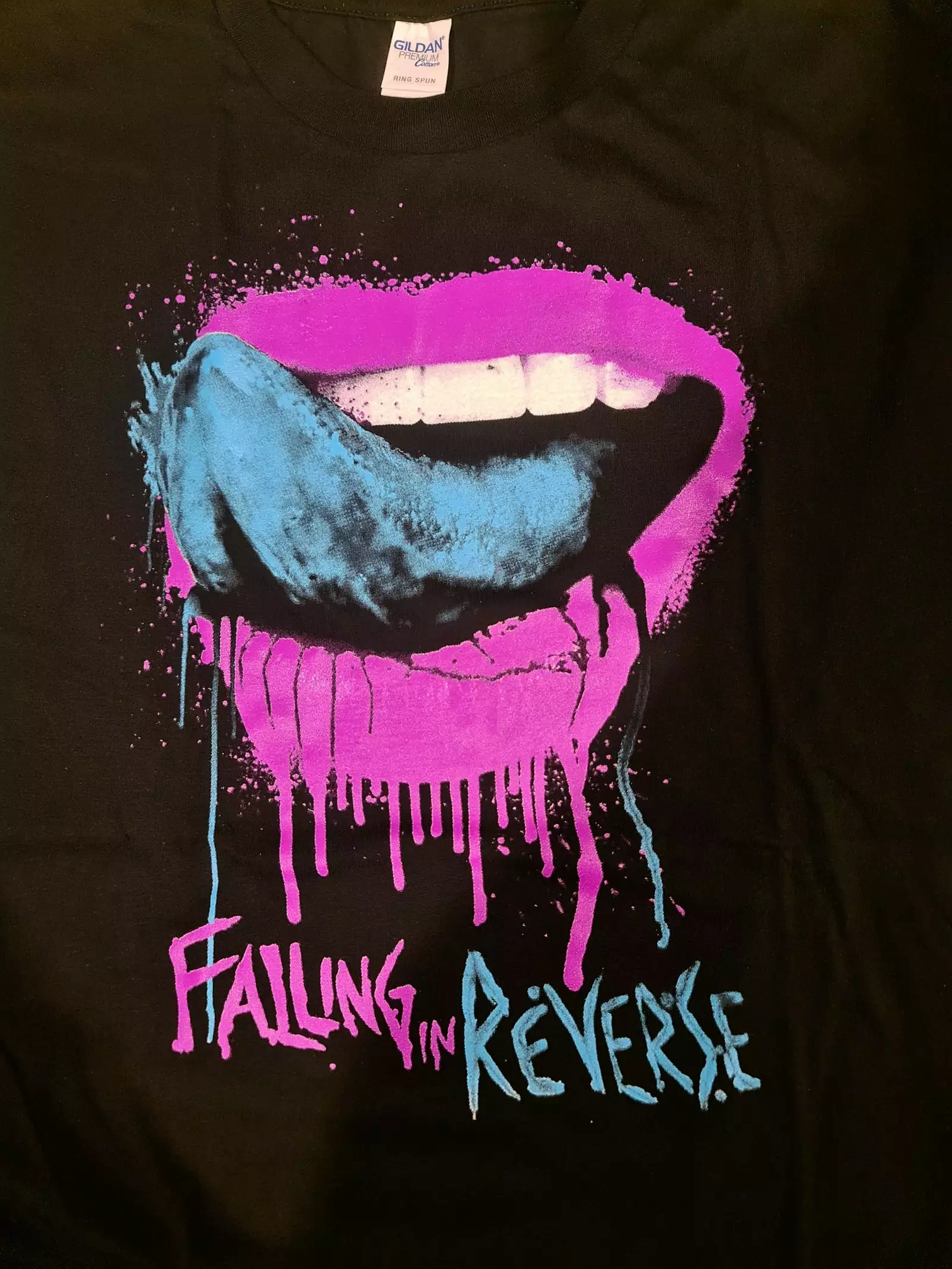 Gildan - Premium Falling In Reverse - Lips - Band T-Shirt - Image 2