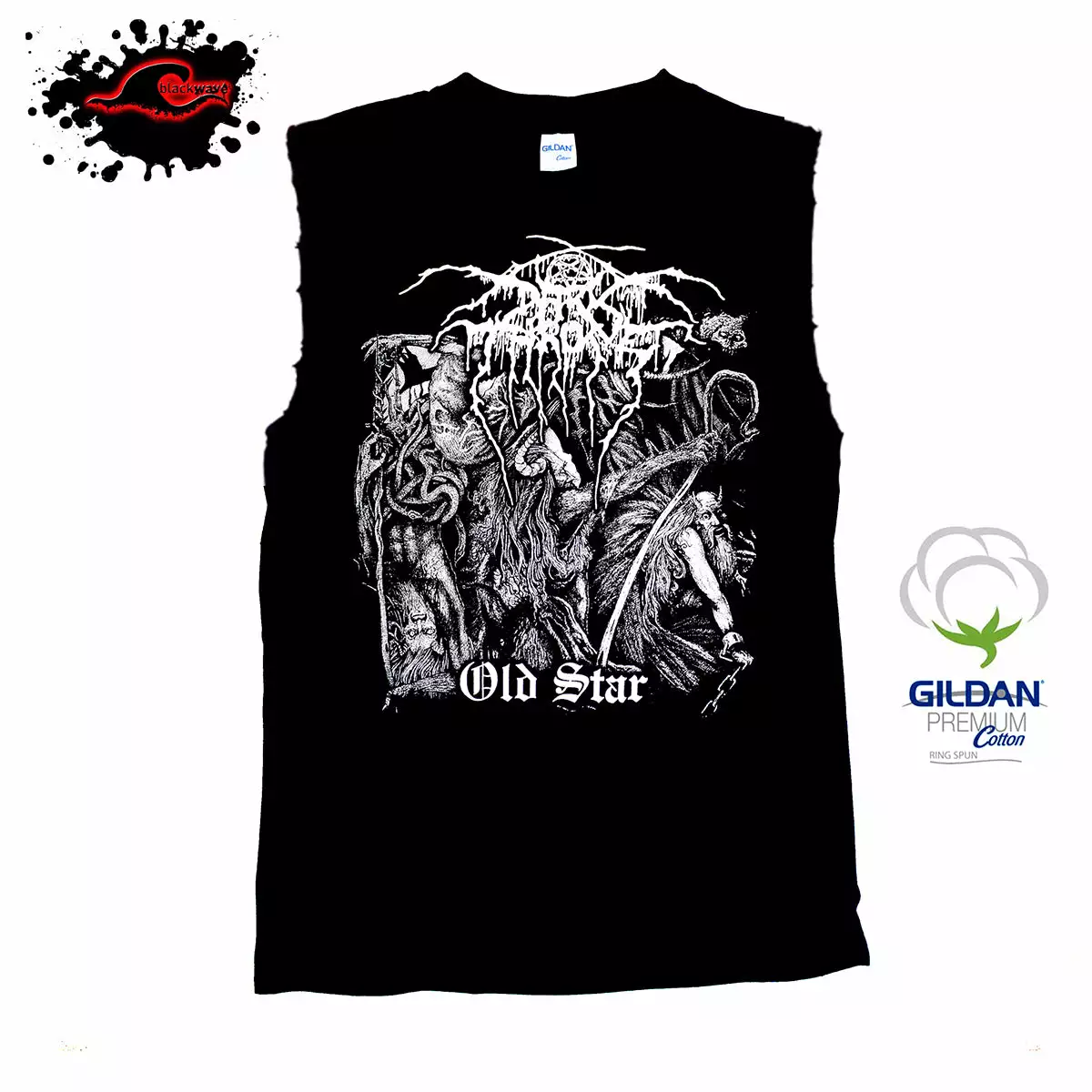 Gildan - Premium Dark Throne - Old Ones - Frayed-Cut Modified Singlet
