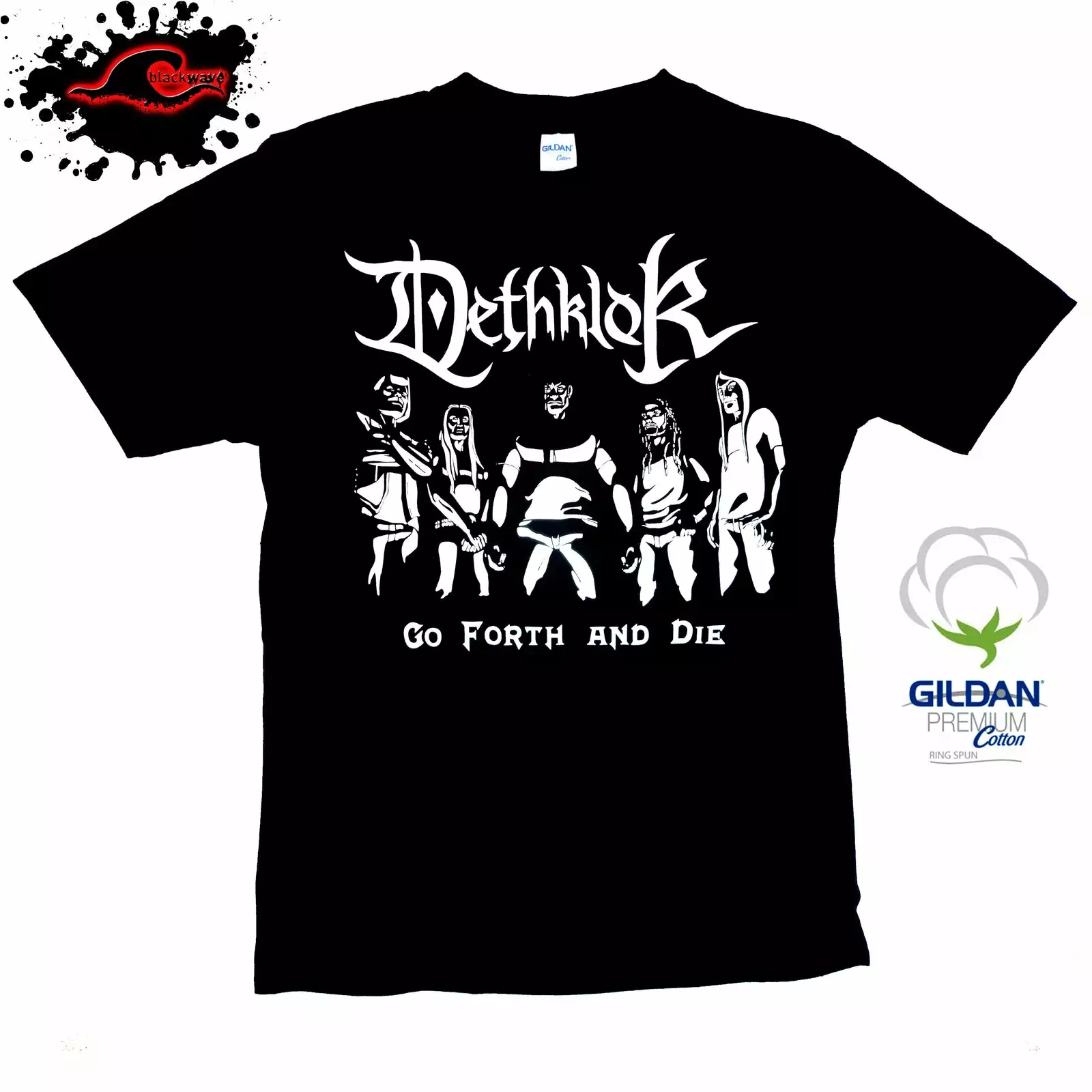 Gildan - Premium Dethklok - Go Forth & Die - Metalocalypse - T.V Show T-Shirt