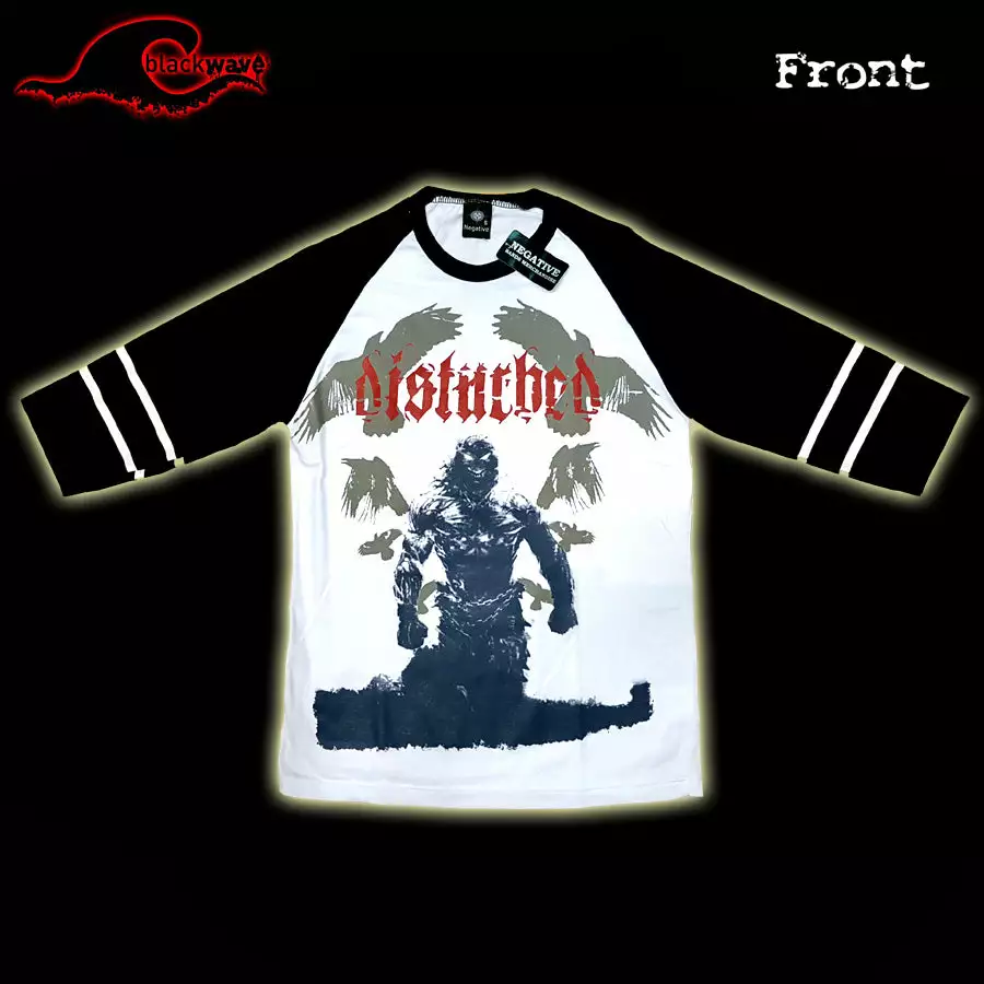 Negative - Raglan Disturbed - Raven - Raglan Baseball Shirt