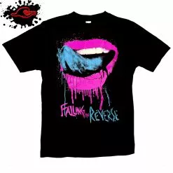 Gildan - Premium Falling In Reverse - Lips - Band T-Shirt In XXL & XXXL
