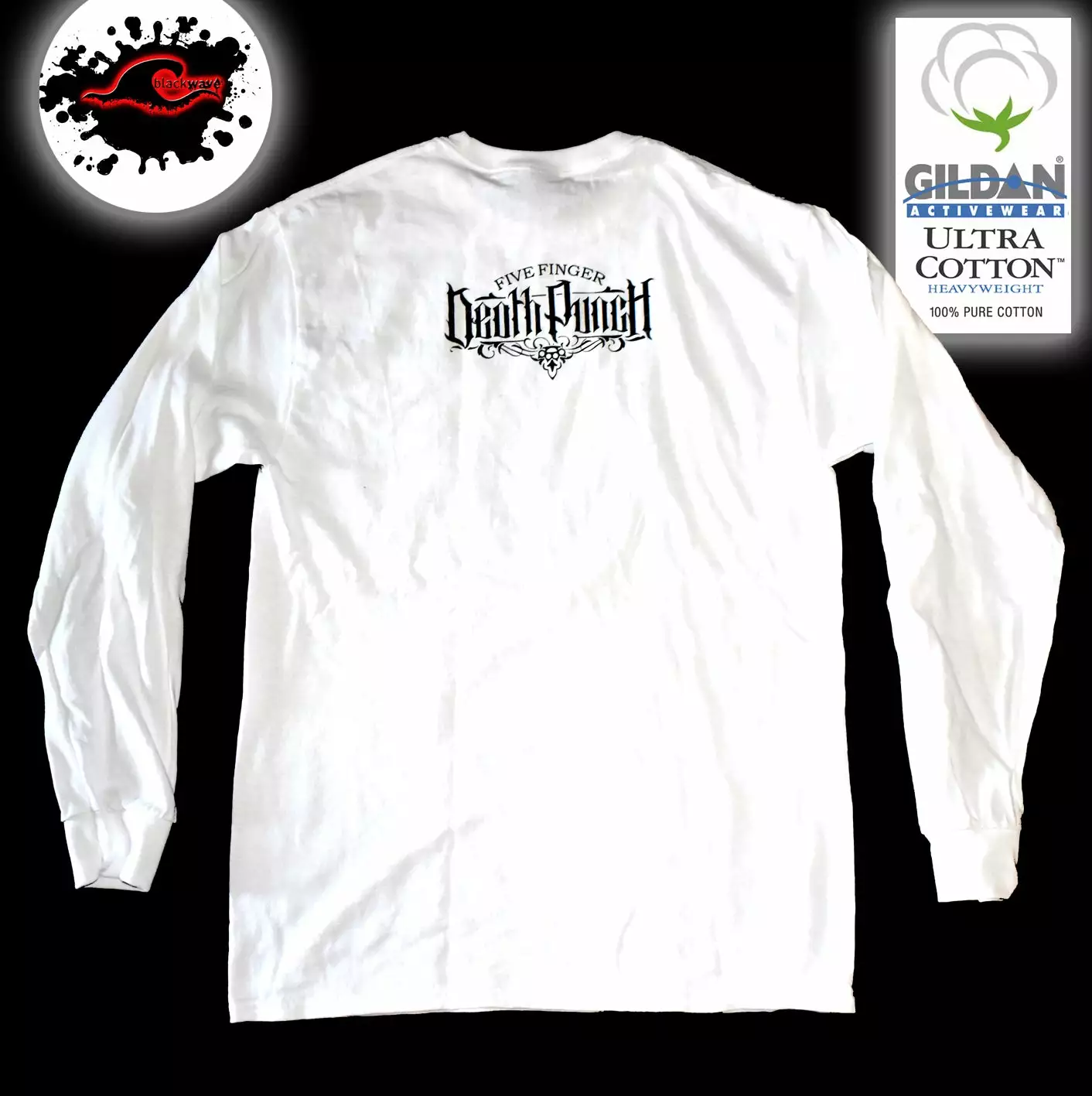 Gildan - Premium Five Finger Death Punch - White - Long Sleeve Band Shirt - Image 2