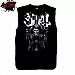 Gildan - Premium Ghost - Papa Wrath - Frayed-Cut Modified Singlet