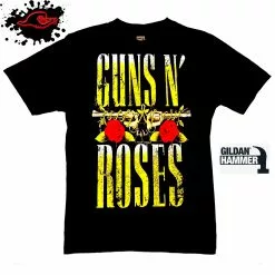 Gildan - Hammer Guns & Roses - Vintage Poster Design - Frayed-Cut Modified Singlet