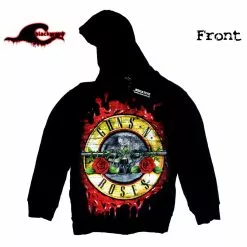 Guns & Roses - Vintage Logo - Negative Clothing Seamless Zip - Band Hoodie