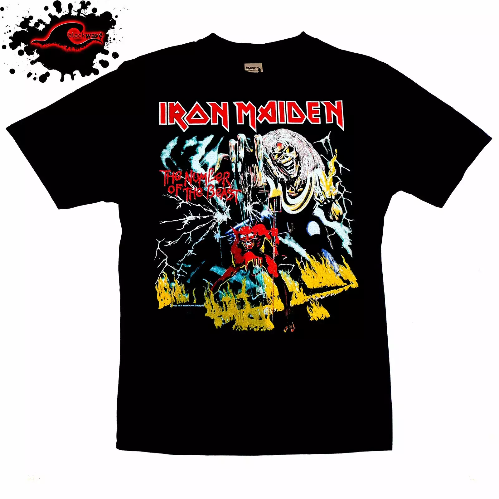 Gildan - Premium Iron Maiden - Number Of The Beast - Frayed-Cut Modified Singlet