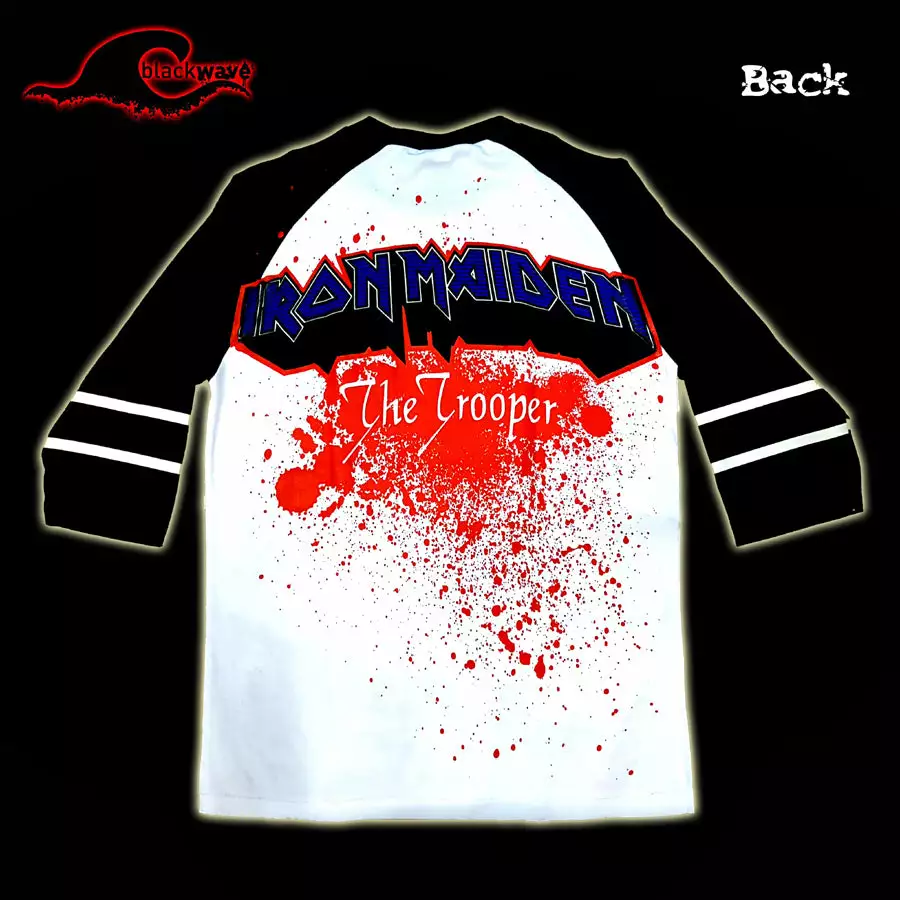 Negative - Raglan Iron Maiden - Trooper - Raglan Baseball Shirt - Image 2