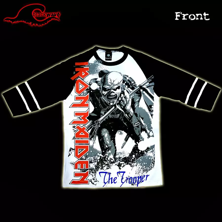 Negative - Raglan Iron Maiden - Trooper - Raglan Baseball Shirt