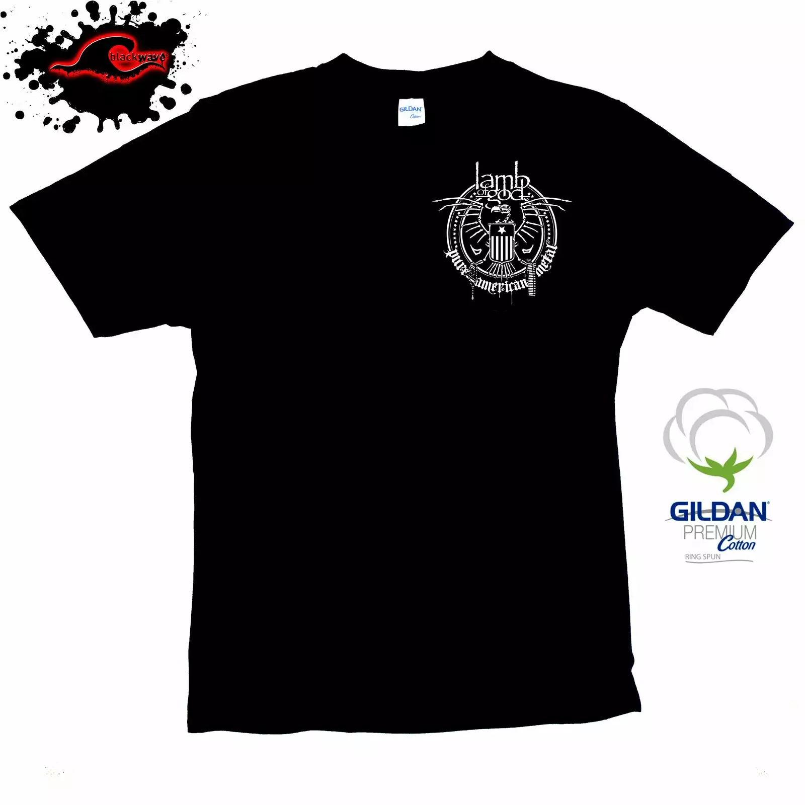 Gildan - Premium Lamb Of God - Chest Crest - Band T-Shirt