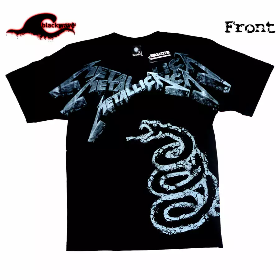 Negative Clothing Metallica - Black Album - All Over Band T-Shirt