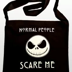 Calico Messenger/Sling Bag Nightmare Before Christmas - Black Cotton Messenger Bag