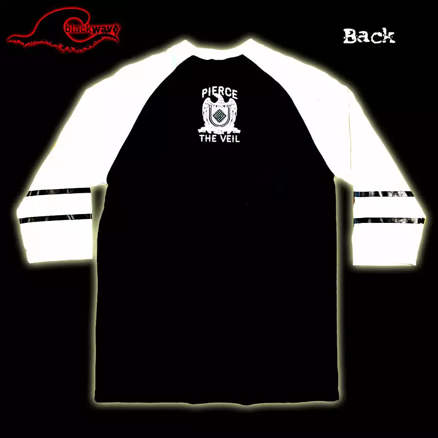 Negative - Raglan Pierce The Veil - Collide With The Sky - Raglan Baseball Shirt - Image 2