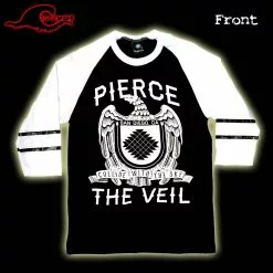 Negative - Raglan Pierce The Veil - Collide With The Sky - Raglan Baseball Shirt