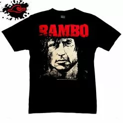 Gildan - Premium Rambo - Red & White - Movie T-Shirt