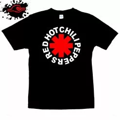 Gildan - Premium Red Hot Chili Peppers - Classic Logo - Band T-Shirt