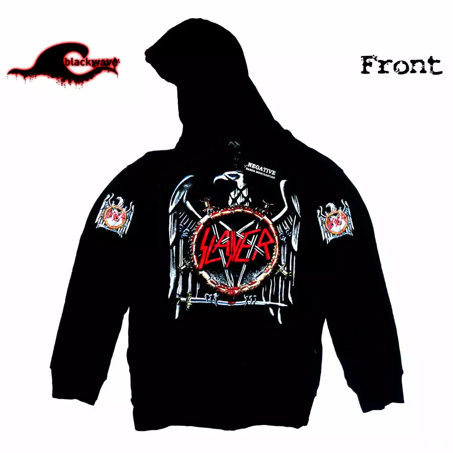 Slayer - Emblem - Negative Clothing Seamless Zip - Band Hoodie