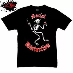 Gildan - Premium Social Distortion - Skelly Logo - Frayed-Cut Modified Singlet