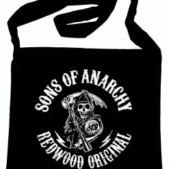Calico Messenger/Sling Bag Sons Of Anarchy - Black Cotton Messenger Bag