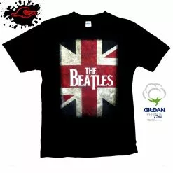 Gildan - Premium The Beatles - Flag - Band T-Shirt In XXL & XXXL