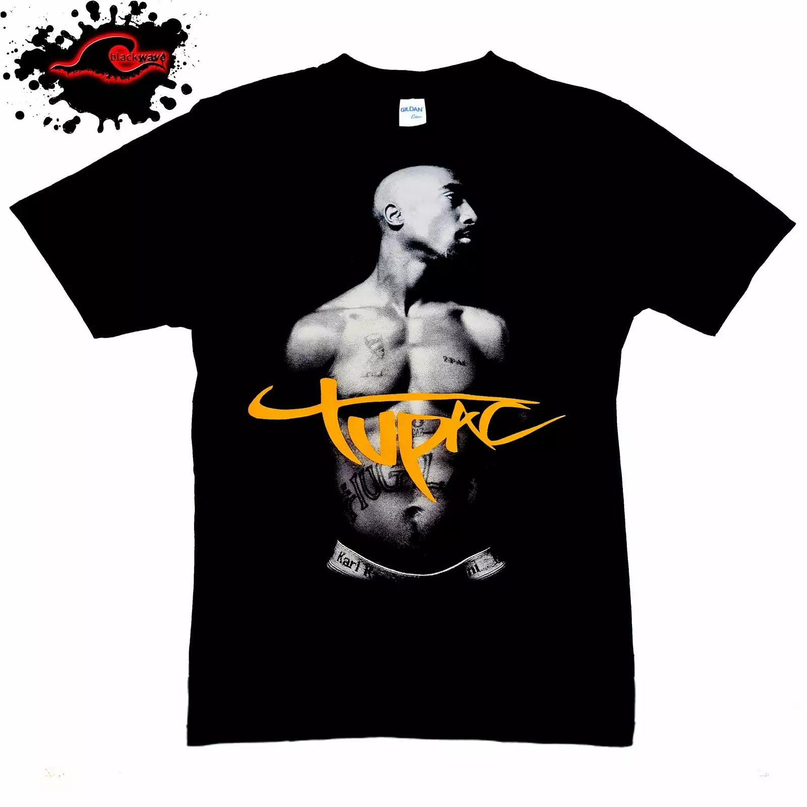 Gildan - Premium Tupac - 2Pac Shadow - Hip Hop T-Shirt In XXL & XXXL