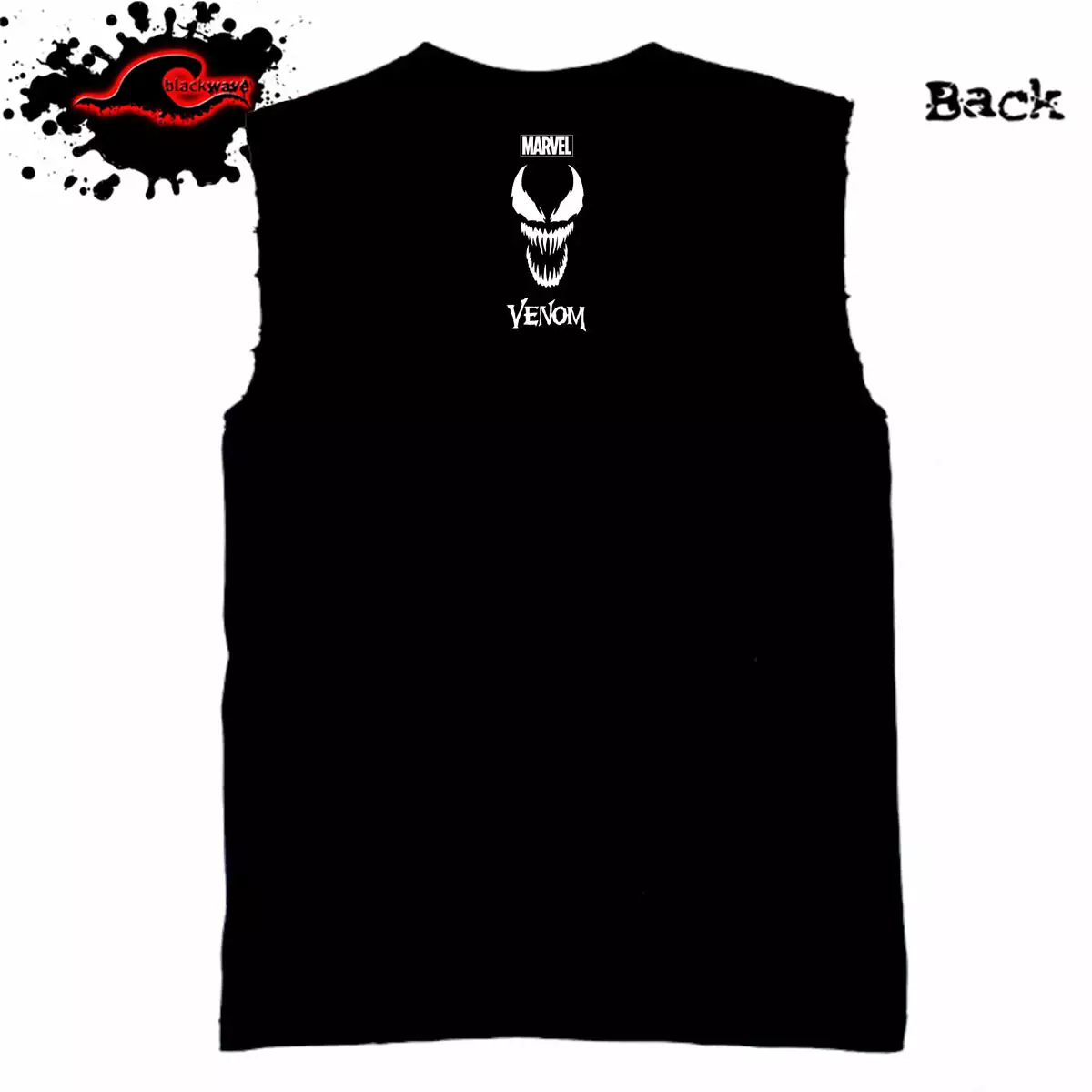 Gildan - Hammer Venom - Vintage Logo - Frayed-Cut Modified Marvel Singlet In XXL & XXXL - Image 2